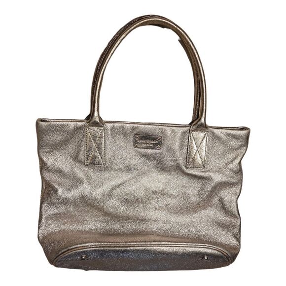 KATE SPADE Soft Leather Shimmer Gold Tote Bag - Picture 1 of 9